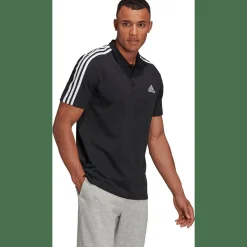AEROREADY Essentials Piqué Embroidered Small Logo 3-Streifen Poloshirt Herren Poloshirt