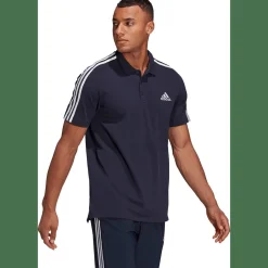 AEROREADY Essentials Piqué Embroidered Small Logo 3-Streifen Poloshirt Herren Poloshirt