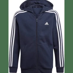 Essentials 3-Streifen Kapuzenjacke Jungen Kapuzensweater