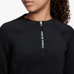 Pro Dri-Fit Half-Zip Long Sleeve Mädchen T-Shirt